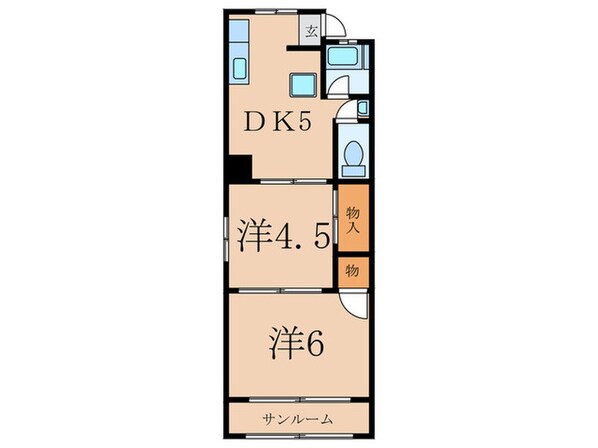 ト－タス駒止の物件間取画像